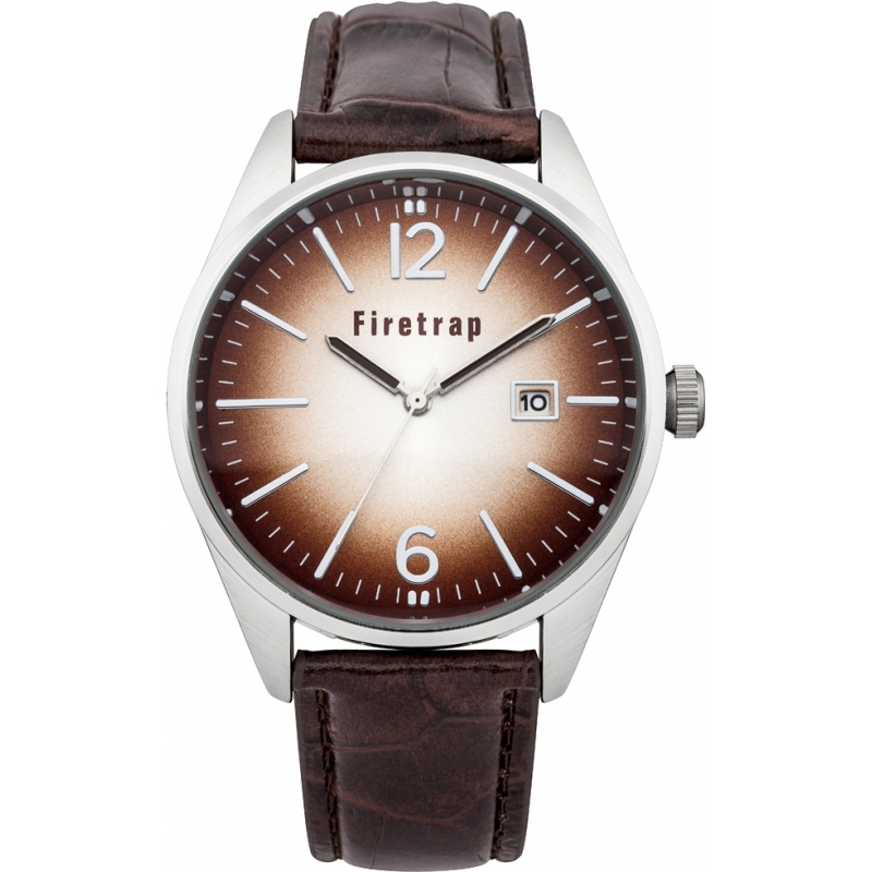 Firetrap Mens Brown Leather Strap Watch