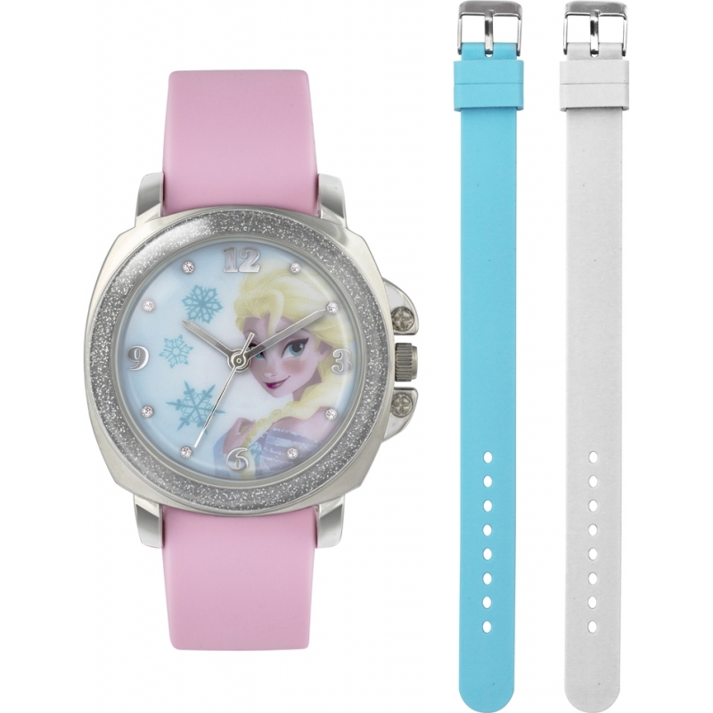 Frozen Girls Elsa Pink Watch with Interchangeable Strap