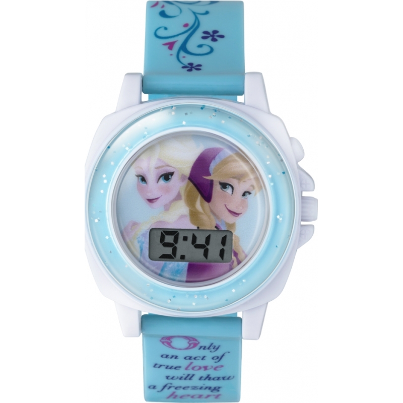 Frozen Girls Anna and Elsa Singing Watch with Blue Plastic Strap