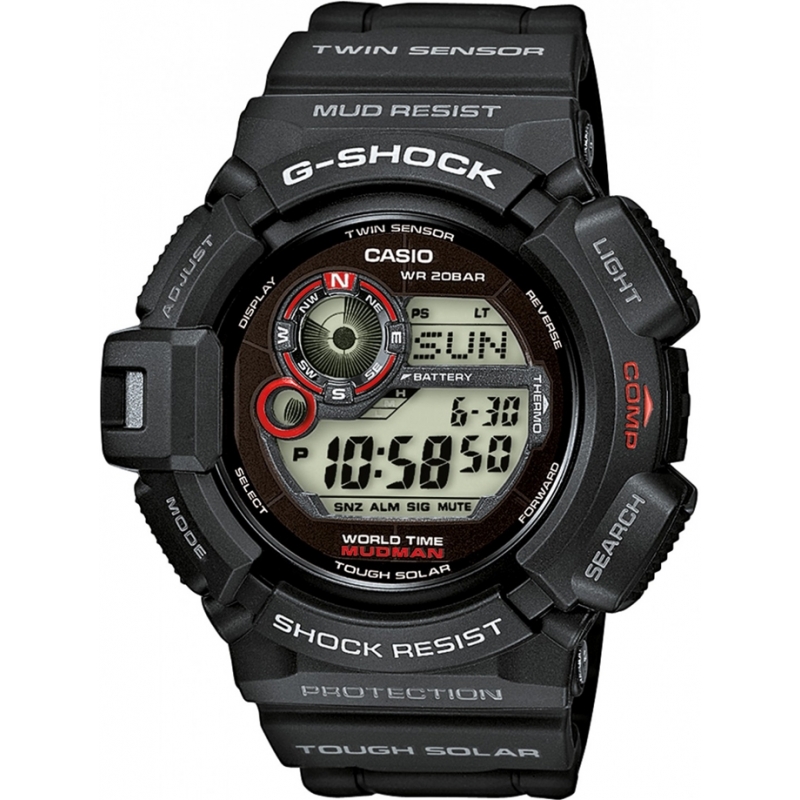 Casio Mens G-Shock Twin Sensor Solar Powered Watch