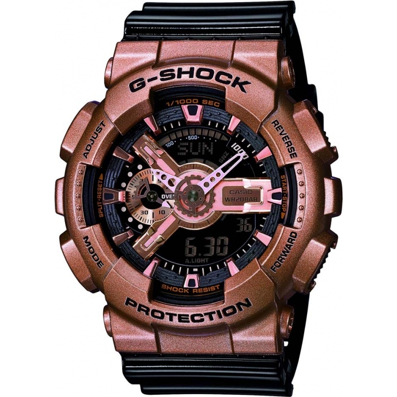 Casio Mens G-Shock Black Resin World Time Combi Watch