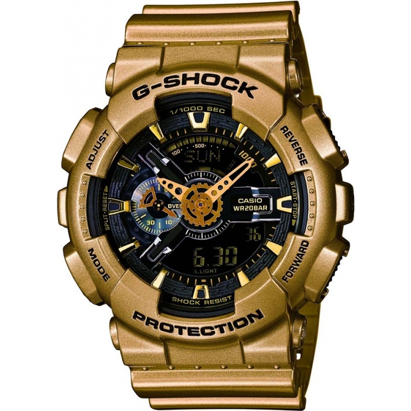 Casio Mens G-Shock Gold Resin World Time Combi Watch