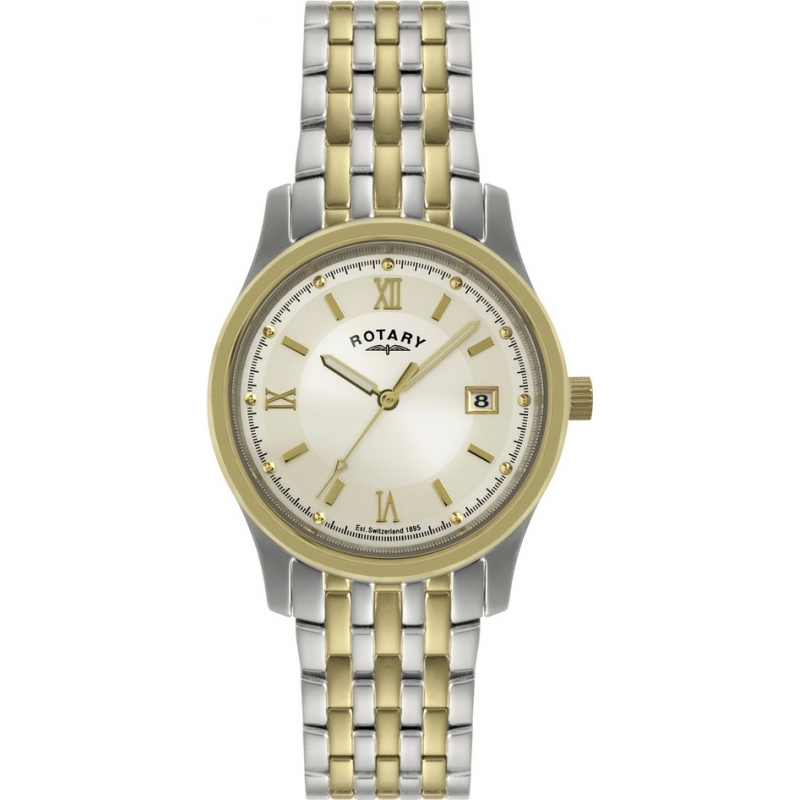 Rotary Mens Ultra Slim Two Tone Watch