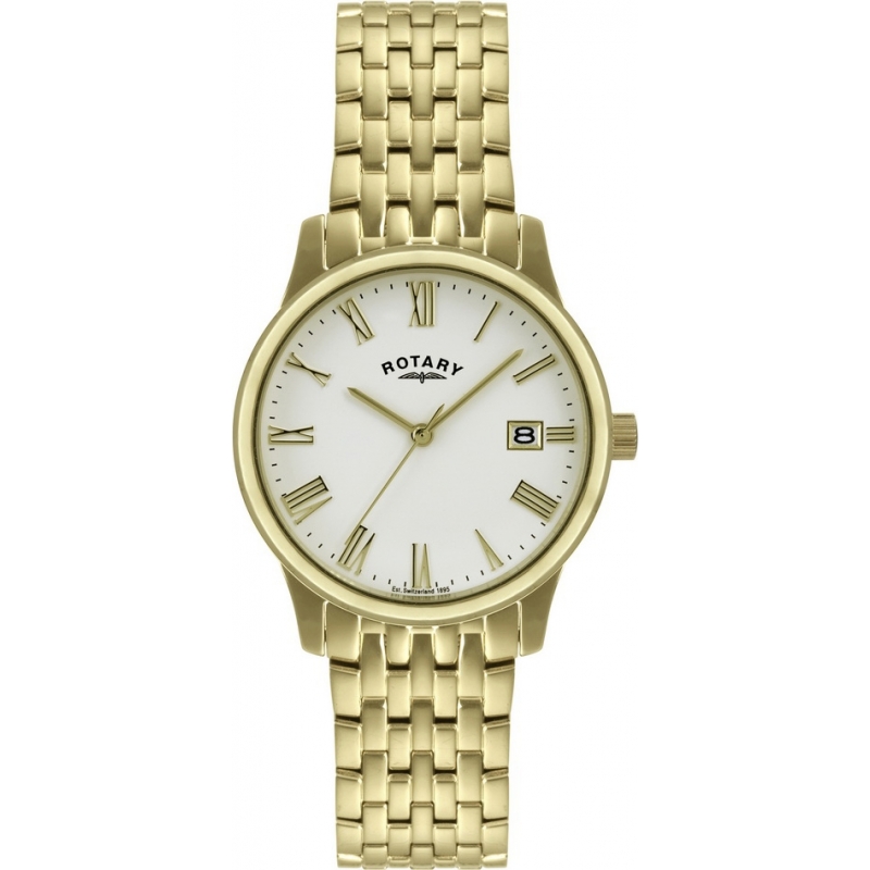 Rotary Mens Ultra Slim Gold Plated Watch