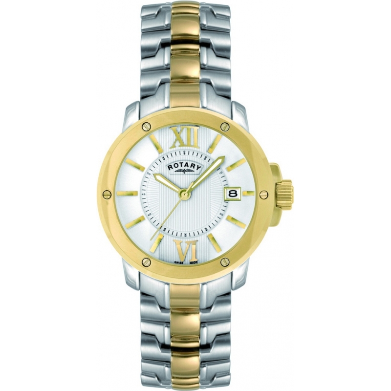 Rotary Mens Timepieces Two Tone Steel Watch