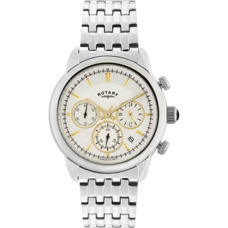 Rotary Mens Timepieces Monaco Silver Chronograph Watch