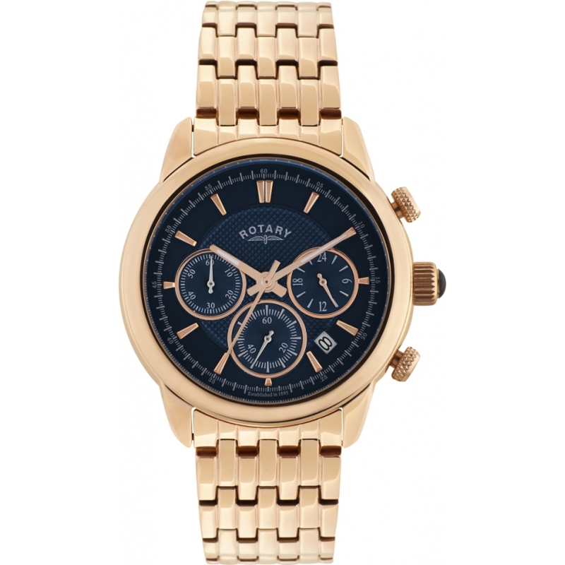 Rotary Mens Timepieces Monaco Rose Gold Chronograph Watch