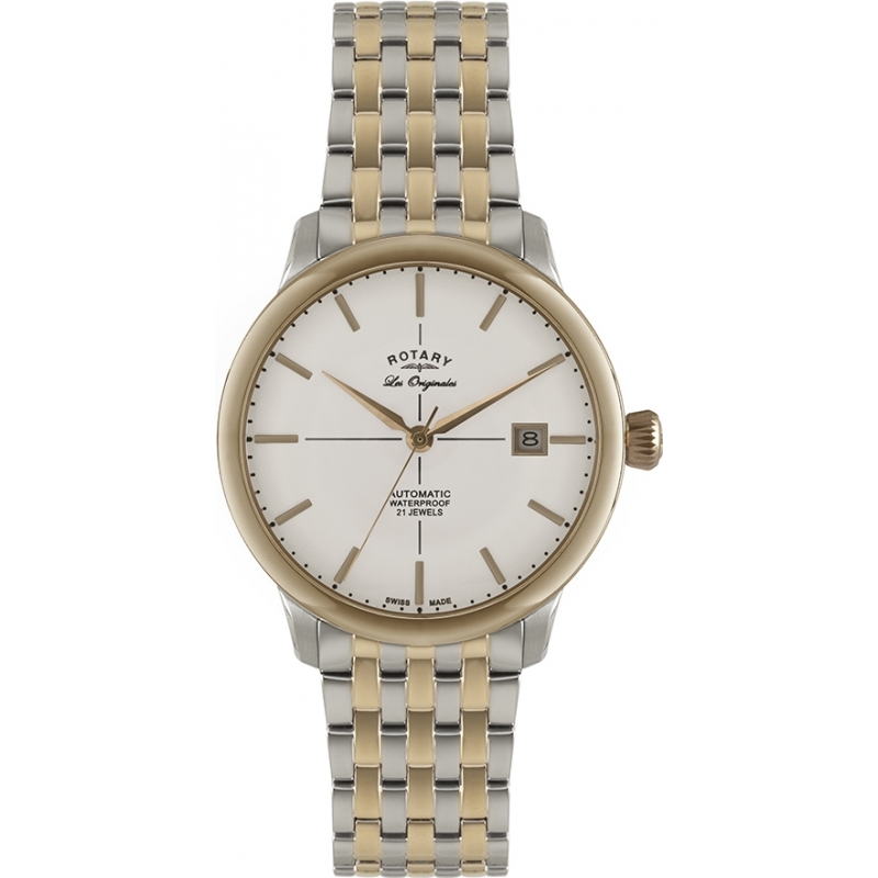 Rotary Mens Les Originales Burlington Two Tone Automatic Watch