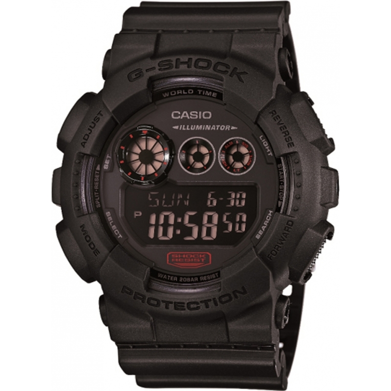 Casio Mens G-Shock Matt Black Resin Strap Watch