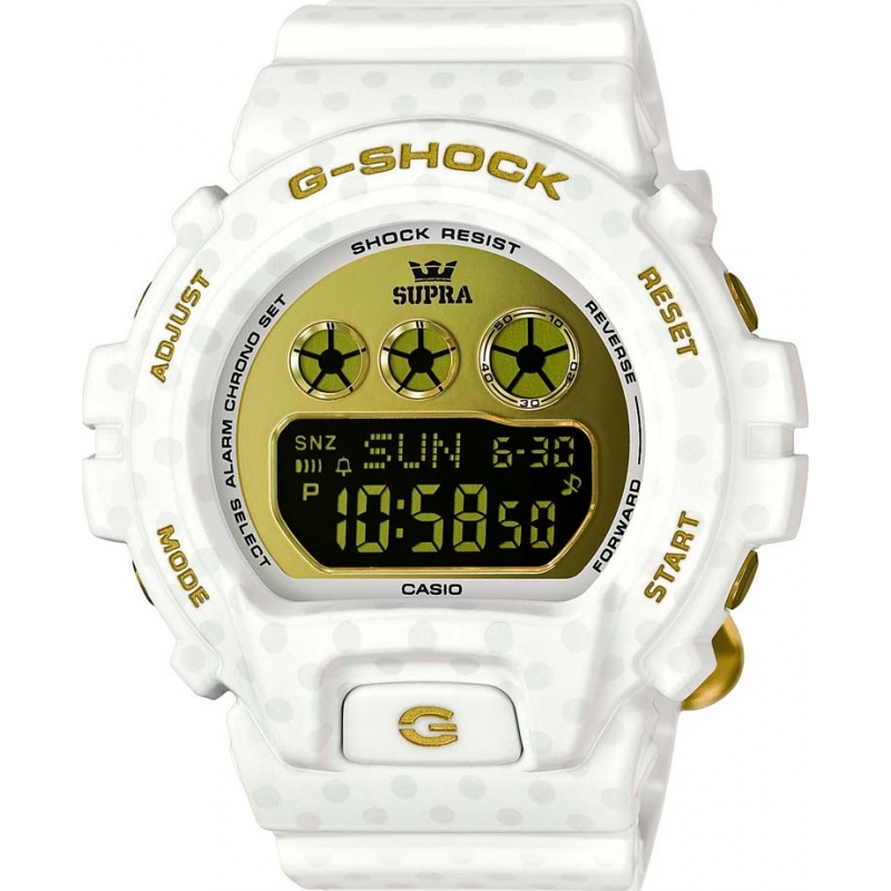 Casio Mens G-Shock Supra Limited Addition White Resin World Time Watch