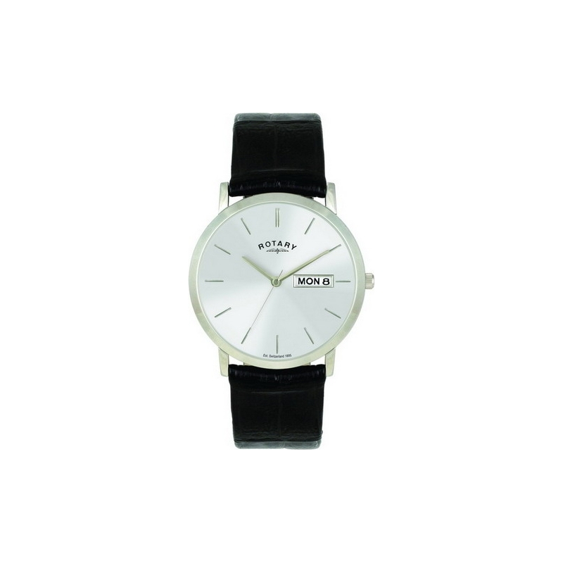 Rotary Mens Timepieces White Black Watch