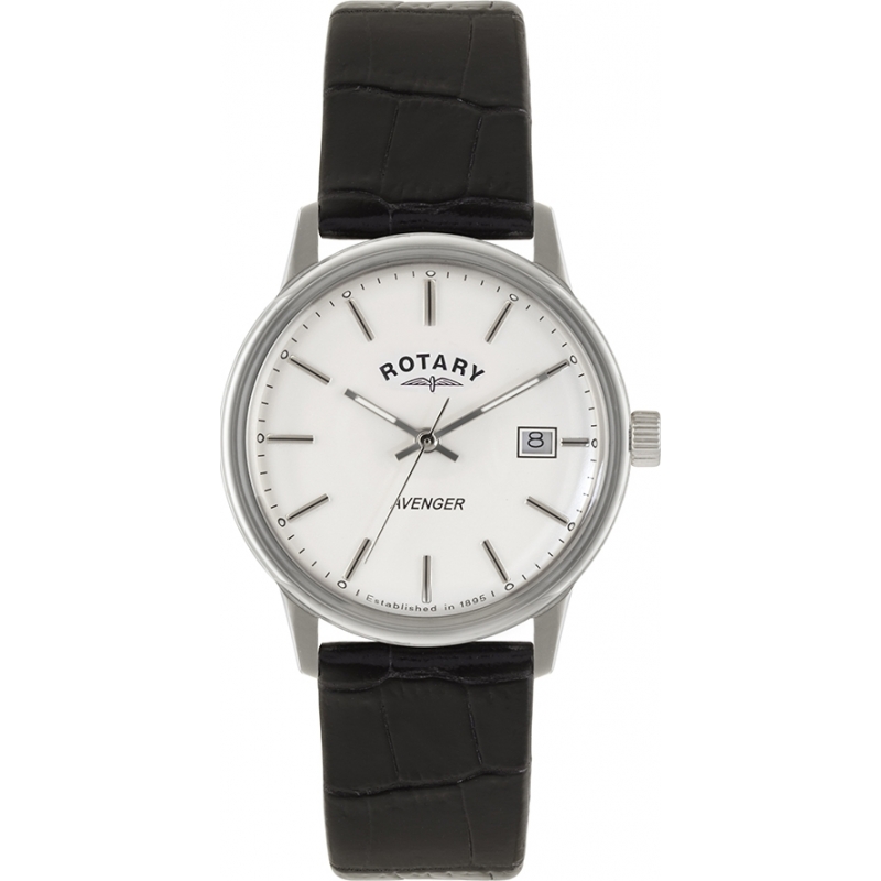 Rotary Mens Timepieces Avenger White Black Watch