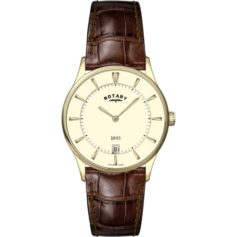 Rotary Mens Ultra Slim Champagne Brown Watch
