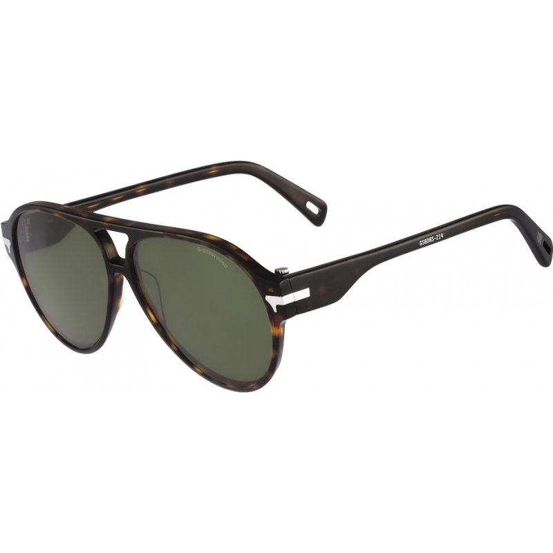 G Star GS608S Thin Spiner Green Havana Sunglasses