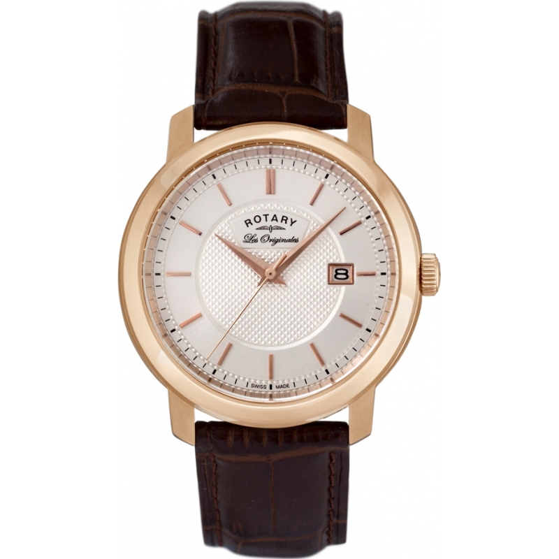 Rotary Mens Les Originales Brown Leather Watch