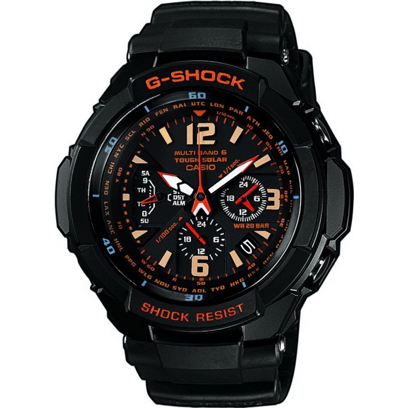 Casio Mens G-Shock Radio Controlled Black Solar Powered Watch