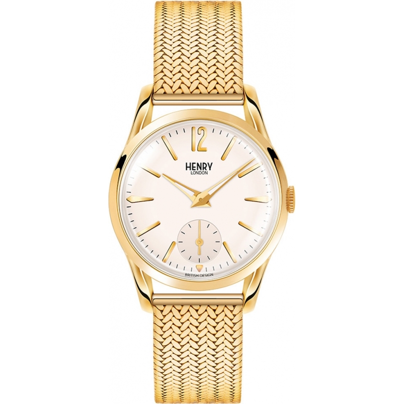 Henry London Ladies Westminster Pale Champagne Hamilton Gold Watch