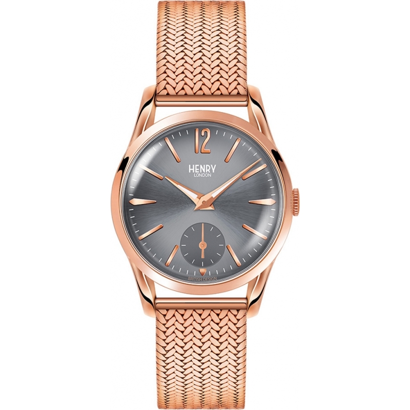 Henry London Ladies Finchley Grey Rose Gold Watch