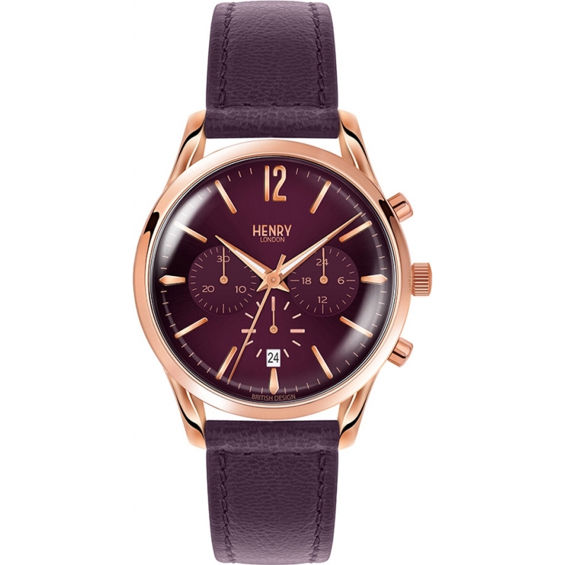 Henry London Ladies Hampstead Purple Chronograph Watch