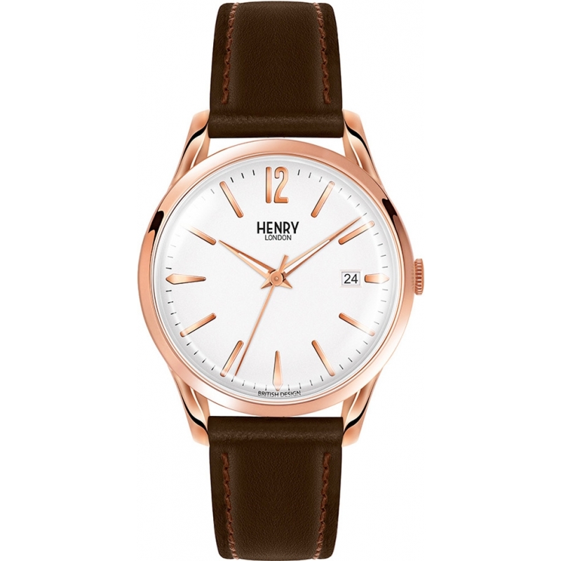 Henry London Richmond White Brown Watch