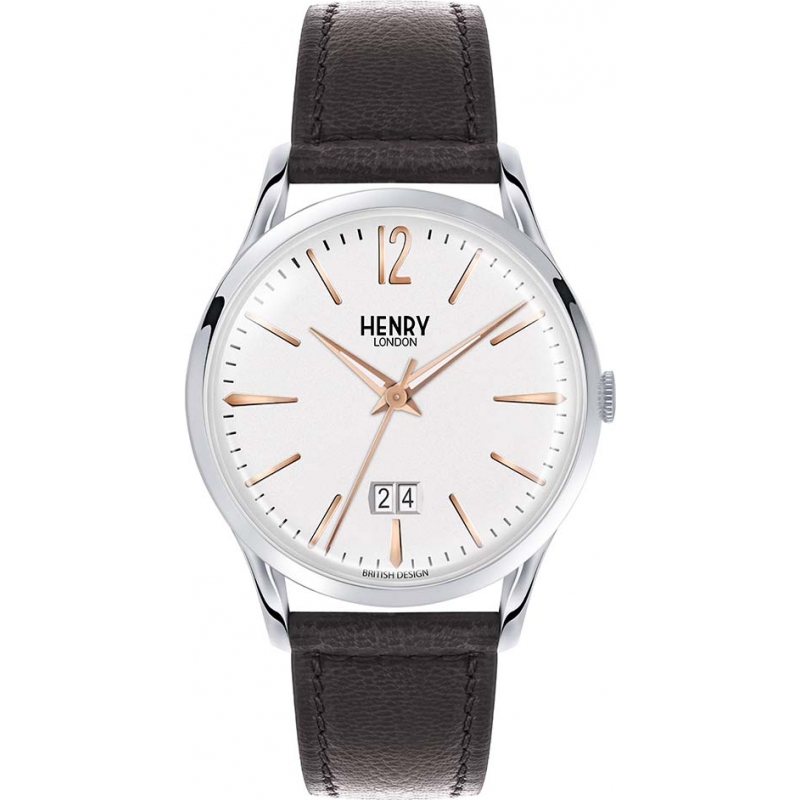 Henry London Mens Highgate White Black Watch