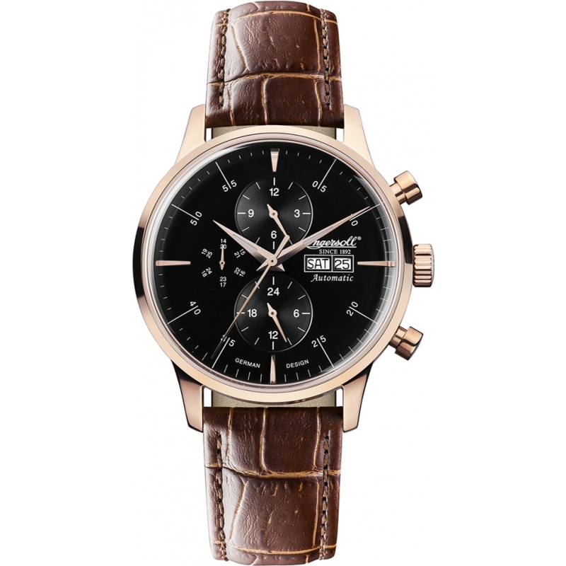 Ingersoll Mens Columbia No1 Automatic Brown Chronograph Watch