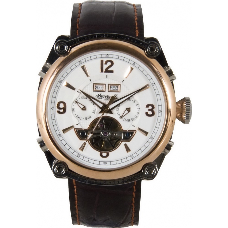 Ingersoll Mens Montgomery White Brown Watch