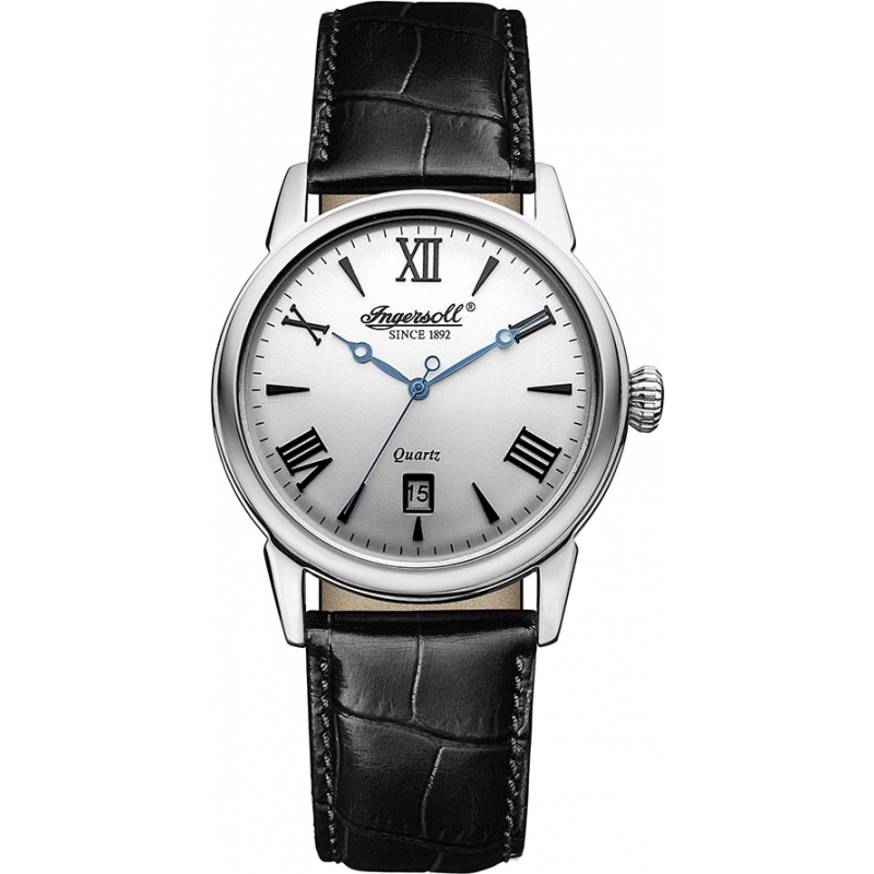 Ingersoll Mens Grafton Silver Black Watch