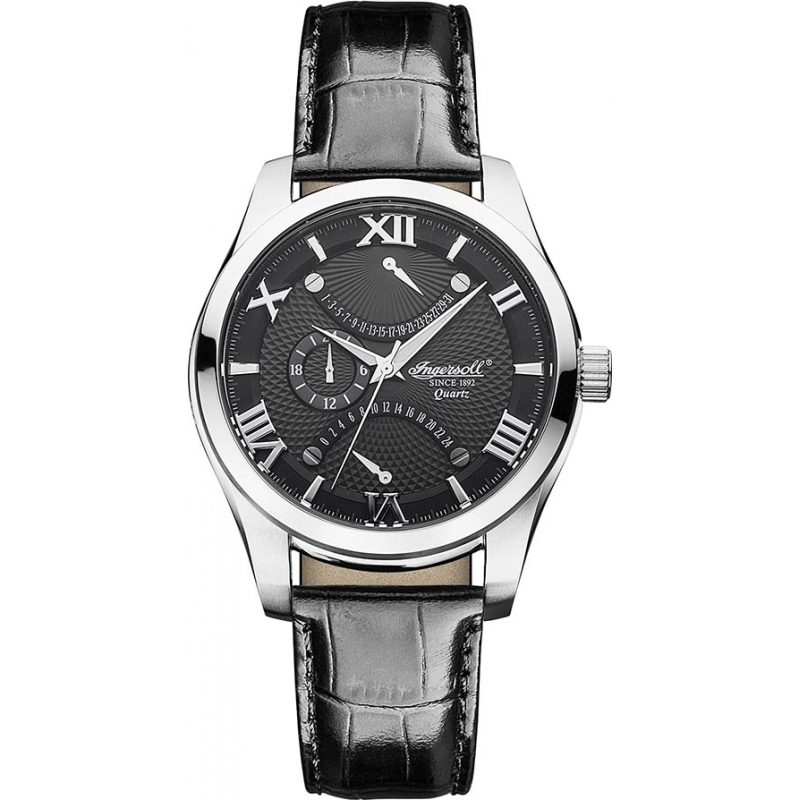 Ingersoll Mens Burlington Black Steel Watch