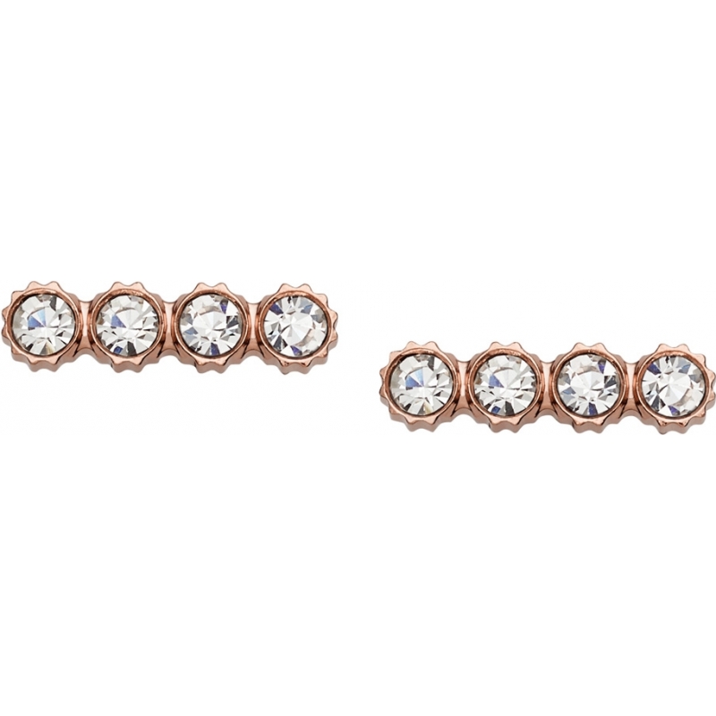 Fossil Ladies Iconic Rose Gold Plated Earrings