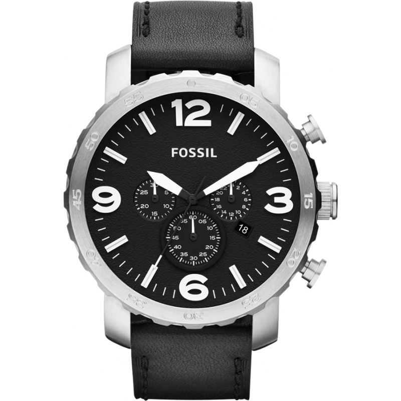 Fossil Mens Nate Chronograph Black Watch