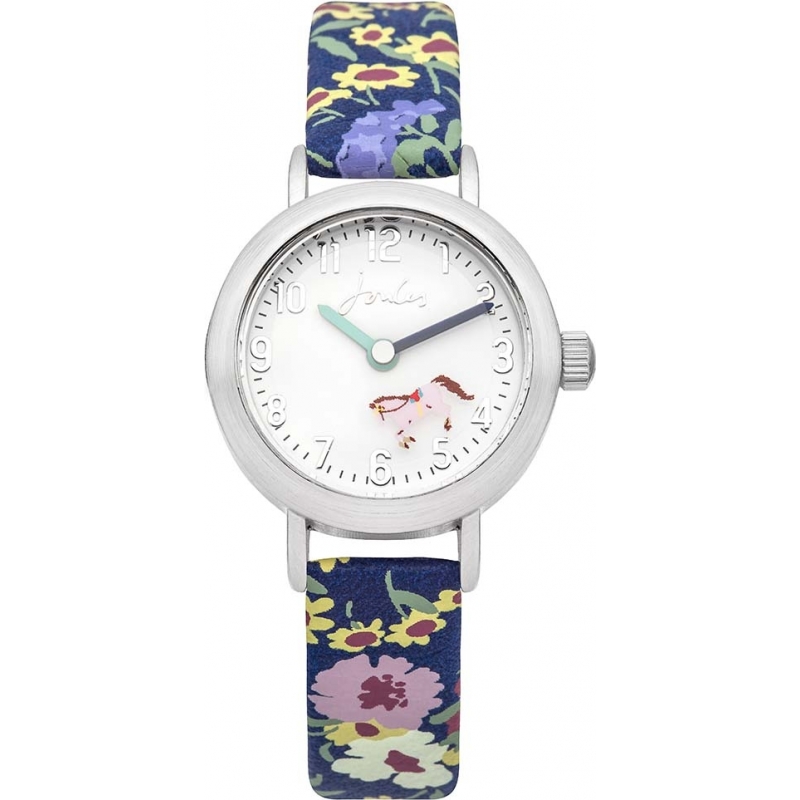 Joules Girls Rotating Disc Floral Printed Silicone Watch