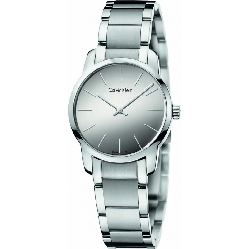 Calvin Klein Ladies City Mirror Silver Tone Watch