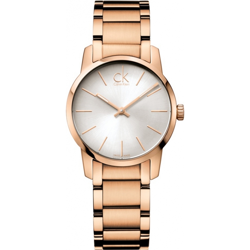 Calvin Klein Ladies City Rose Gold PVD Watch