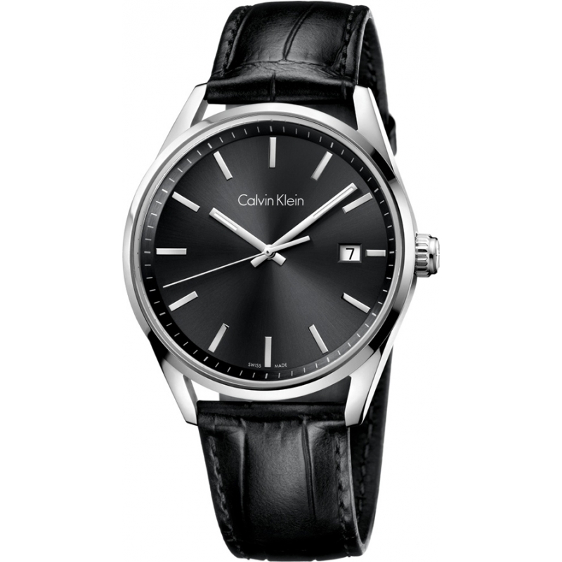 Calvin Klein Mens Formality Grey Black Watch