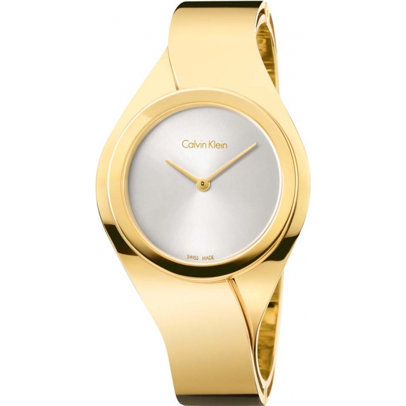 Calvin Klein Ladies Senses Gold Steel Bracelet Watch