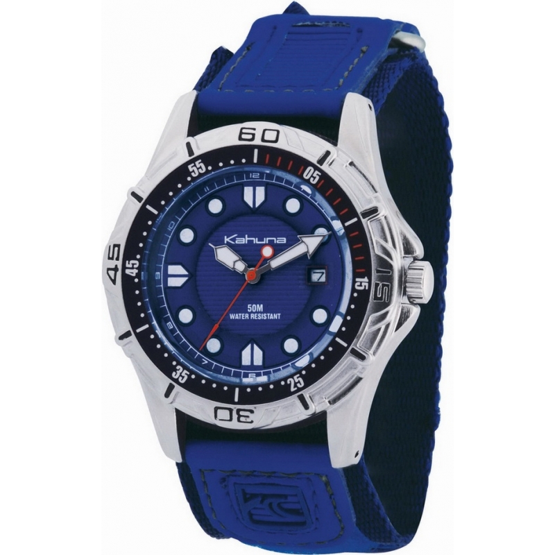 Kahuna Mens Blue Velcro Watch