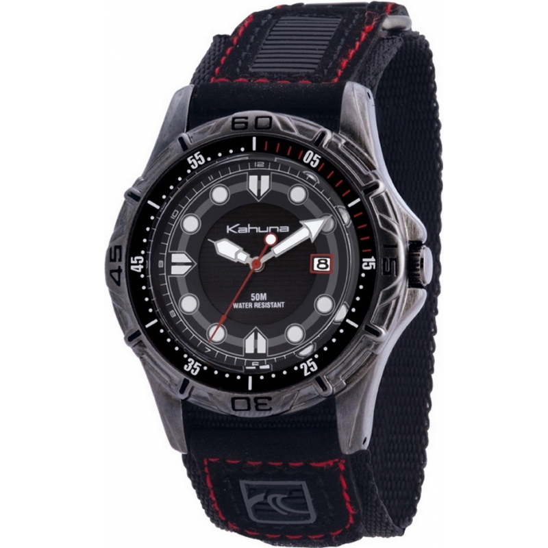 Kahuna Mens Black Velcro Watch