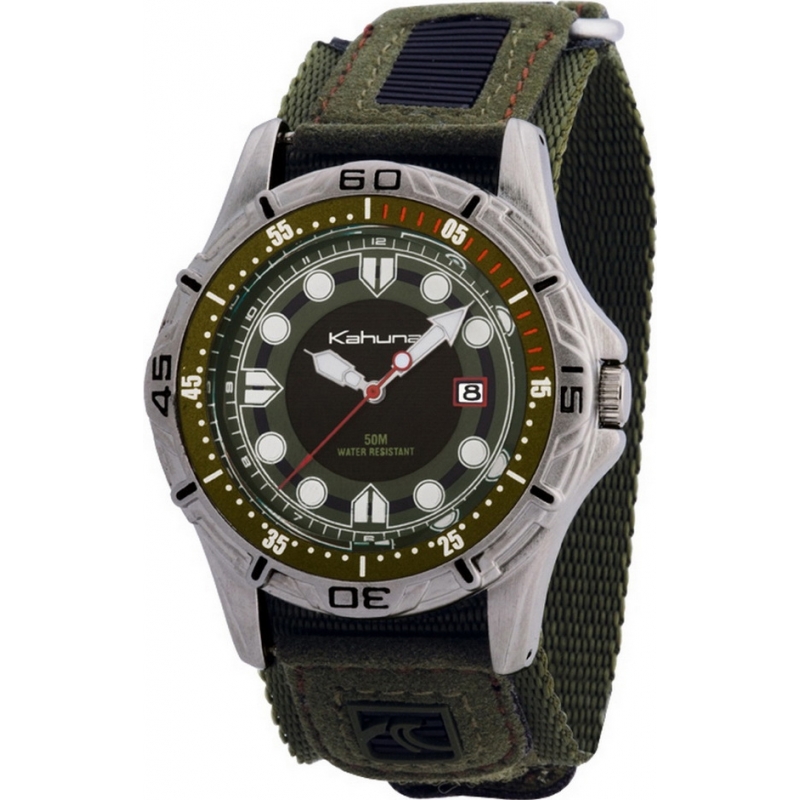 Kahuna Mens Green Velcro Watch