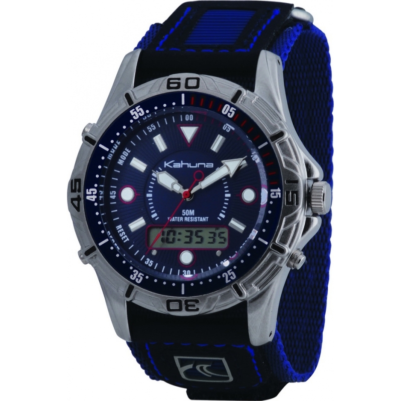 Kahuna Mens Blue Velcro Watch