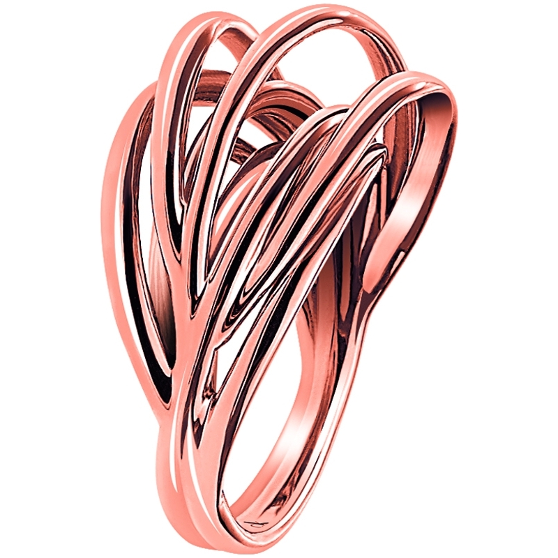 Calvin Klein Ladies Size O Crisp Rose Gold Plated Ring