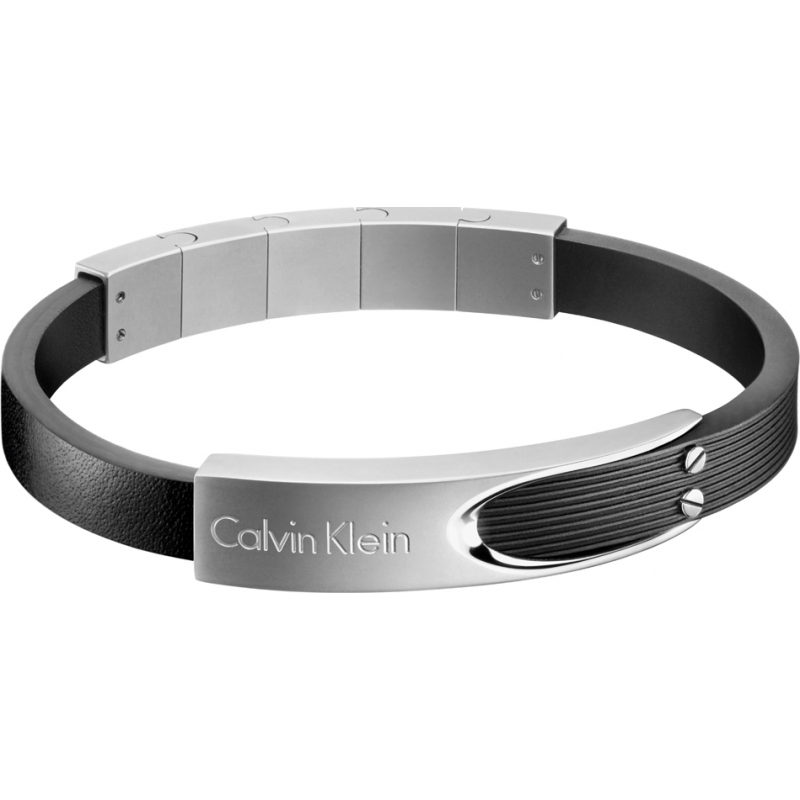 Calvin Klein Mens Audacious Adjustable Black Magnetic Bracelet