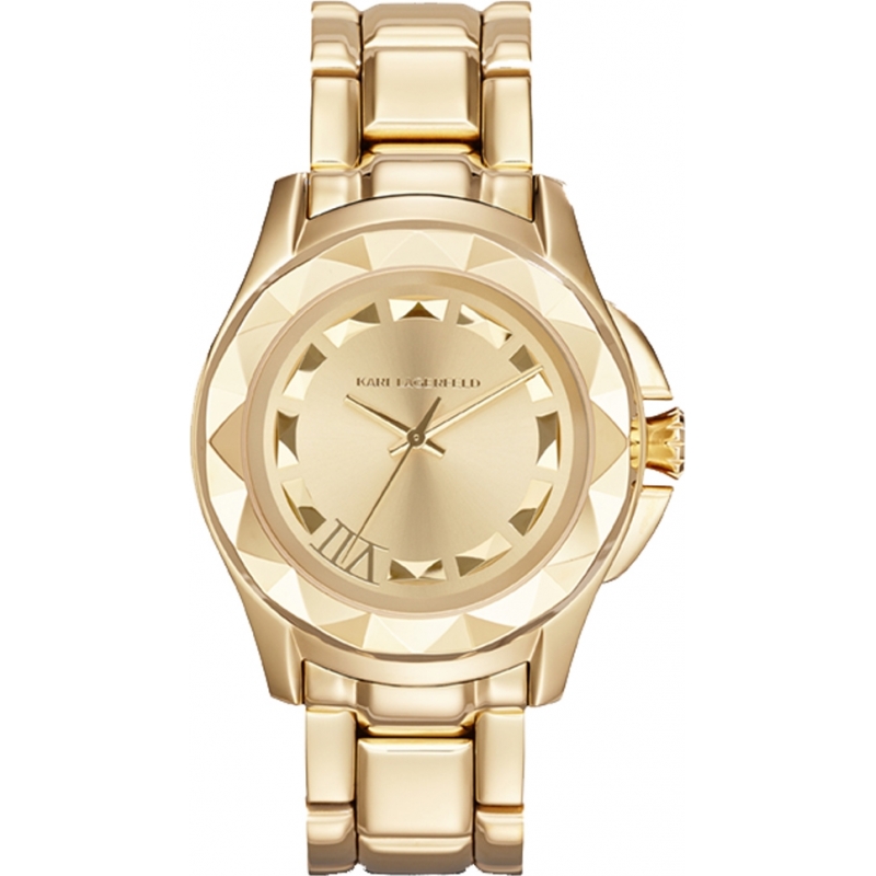 Karl Lagerfeld Karl 7 Gold Steel Bracelet Watch