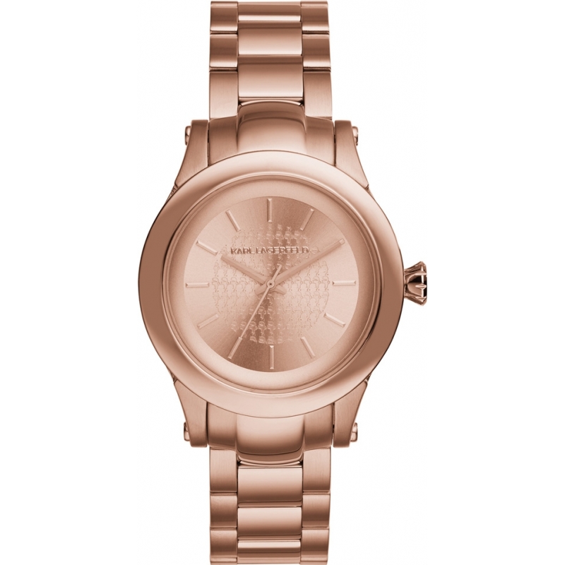 Karl Lagerfeld Ladies Chain Rose Gold Plated Watch