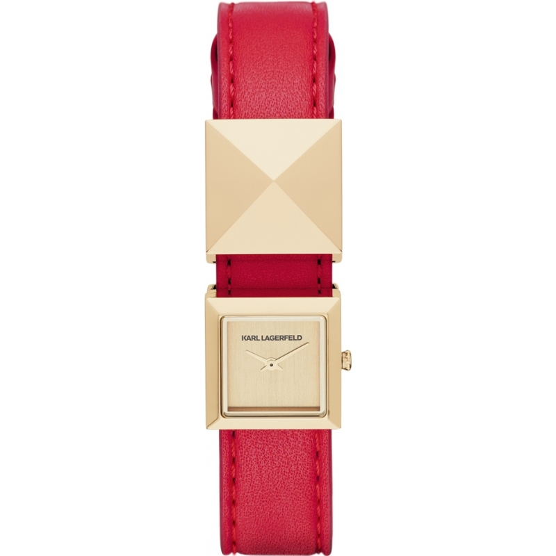 Karl Lagerfeld Demi Stud Gold Red Watch