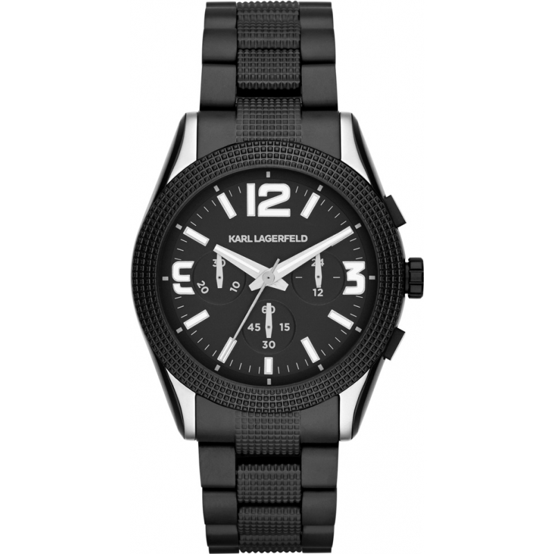 Karl Lagerfeld Mens Kurator Black Chronograph Watch