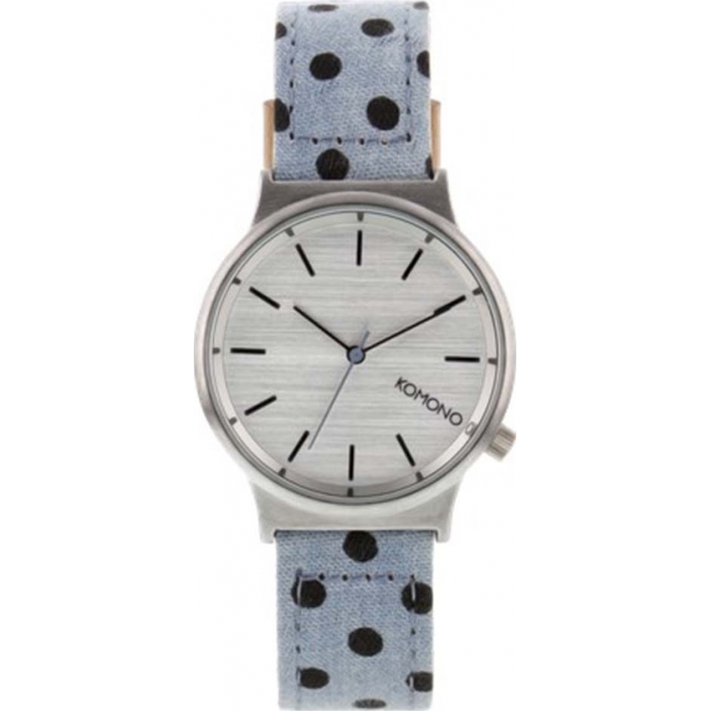 Komono Wizard Print Series Denim Polkadot Watch