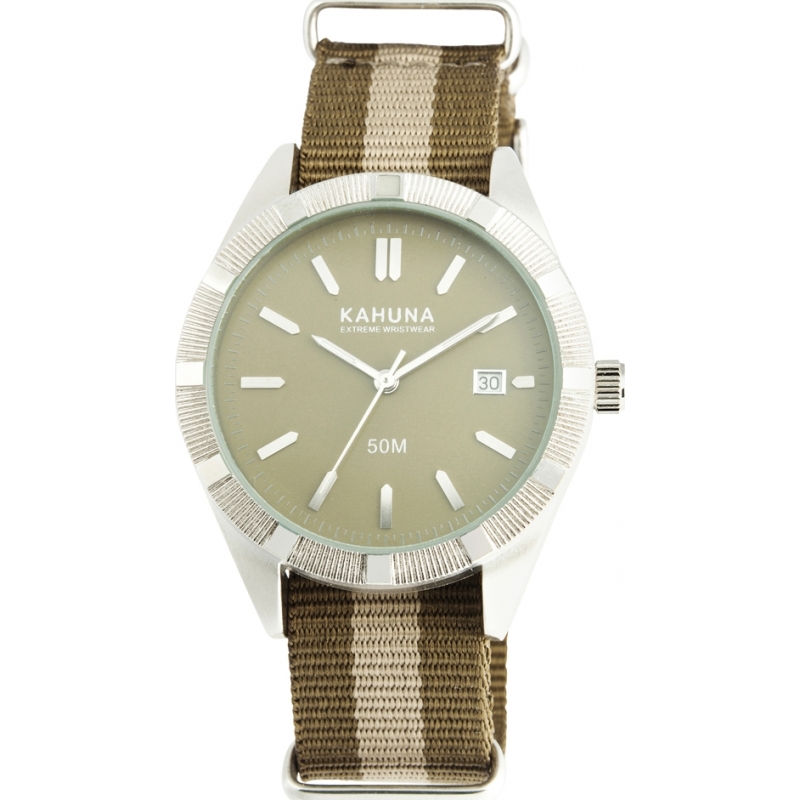 Kahuna Mens Two Tone Fabric Strap Watch