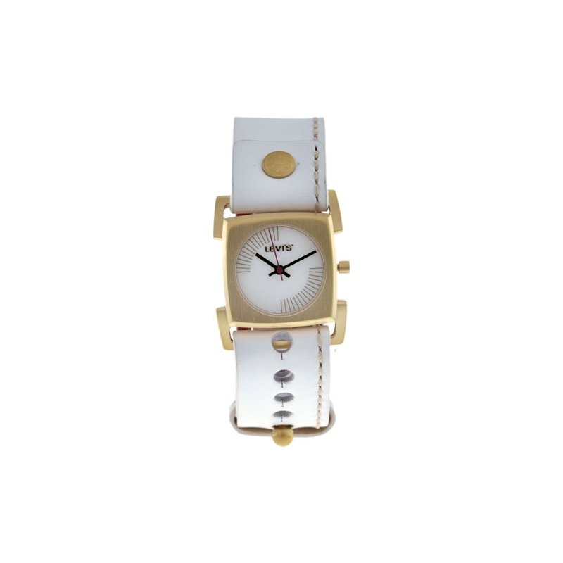 Levis Ladies White Leather Strap With White Dial Watch