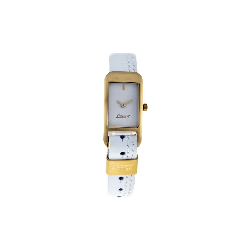 Levis Ladies White Leather Strap With White Dial Watch